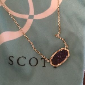 Kendra Scott Elisa Plum Drusy necklace.